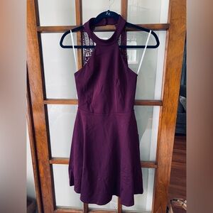 Lulu's Deep Purple Backless Dress